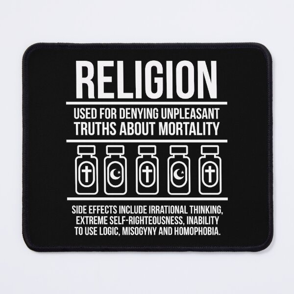 Item preview, Religion use and side effects white text design designed and sold by Rachel the Artist .