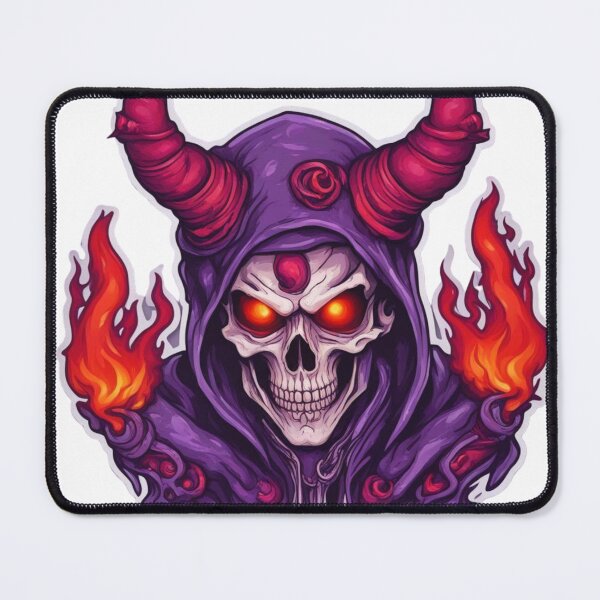 Item preview, Horned Skull with Purple Burning Hood designed and sold by MrDarkRealm.