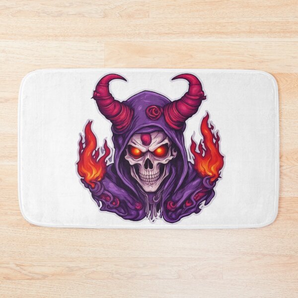 Item preview, Horned Skull with Purple Burning Hood designed and sold by MrDarkRealm.