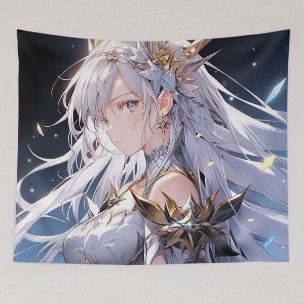 Item preview, Silver Hair Stellar Guardian Anime Girl designed and sold by bubblegoth.