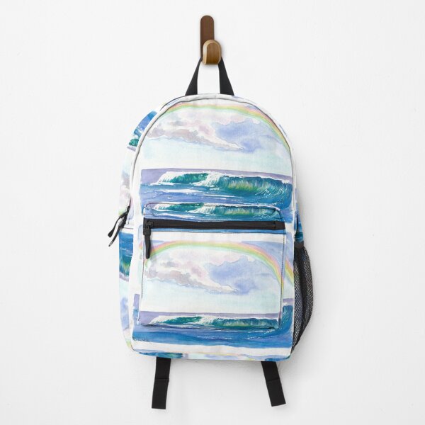 Item preview, Sparkling rainbow over a big crashing caribbean wave designed and sold by artshop77.
