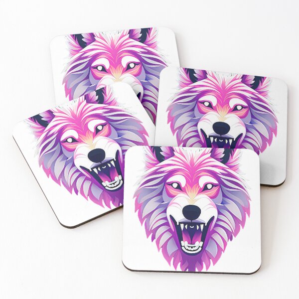 Item preview, Colorful Cool Minimalist Galaxy Wolf  designed and sold by Pixeo Creations.