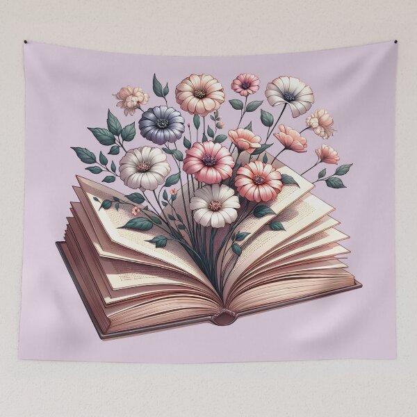 Item preview,  Reading addiction. Vintage Floral Book Bloom Illustration. designed and sold by Unitepeople.