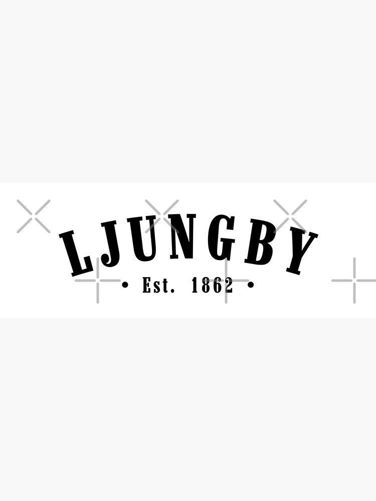 Thumbnail 3 of 3, Poster, Ljungby Kronoberg County Sweden Est. 1862 Black Letter Sverige designed and sold by establishedwear.