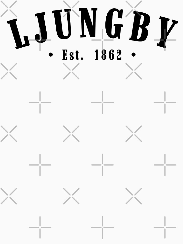 Thumbnail 7 of 7, Classic T-Shirt, Ljungby Kronoberg County Sweden Est. 1862 Black Letter Sverige designed and sold by establishedwear.