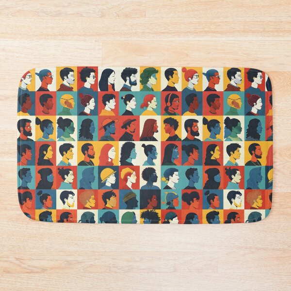 Item preview, diverse faces of different ethnicity pattern  designed and sold by xiao xuans.