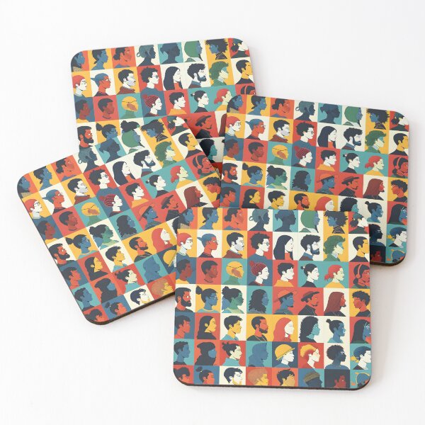 Item preview, diverse faces of different ethnicity pattern  designed and sold by xiao xuans.