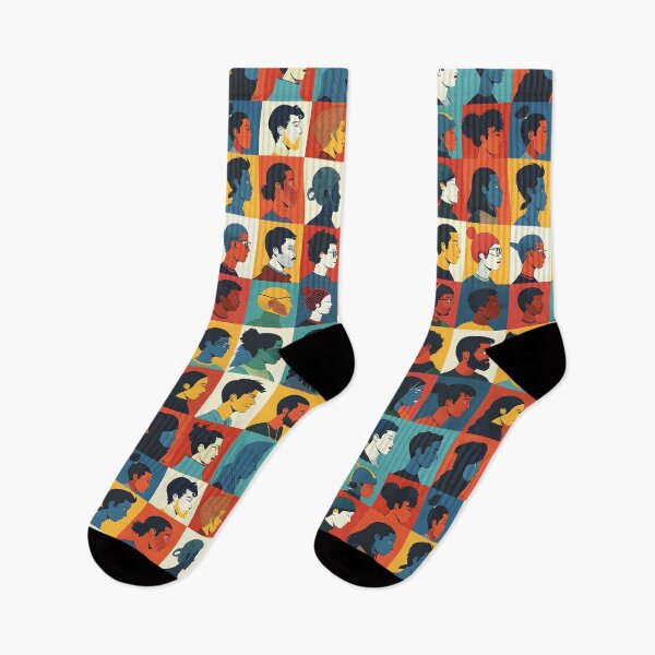 Item preview, diverse faces of different ethnicity pattern  designed and sold by xiao xuans.