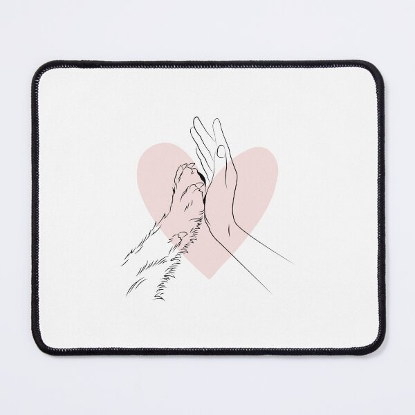 Item preview, Dog Paw Human Hand Inside Heart designed and sold by HappyNoireArt.