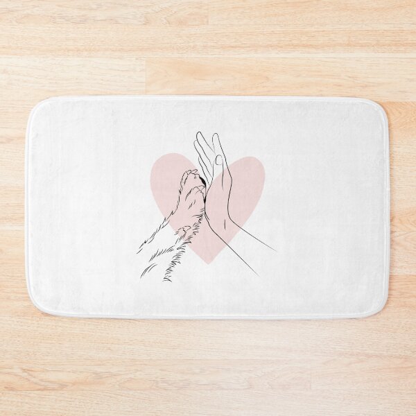 Item preview, Dog Paw Human Hand Inside Heart  designed and sold by HappyNoireArt.