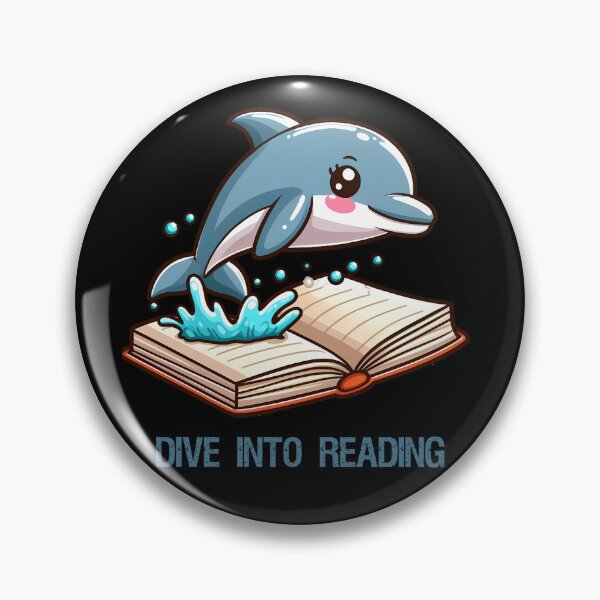 Artikelvorschau, Dolphin jumping into a book entworfen und verkauft von Irbisinthebox.