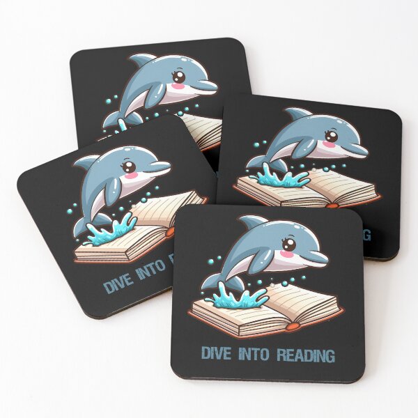 Item preview, Dolphin jumping into a book designed and sold by Irbisinthebox.