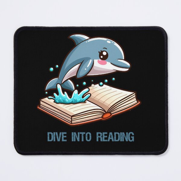 Item preview, Dolphin jumping into a book designed and sold by Irbisinthebox.