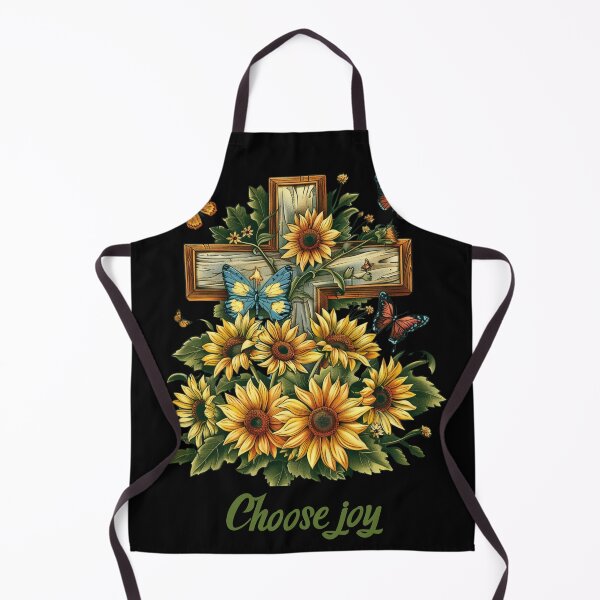 Item preview, Cross Sunflowers Butterflies Christian Choose joy designed and sold by ArtFromBeyond.