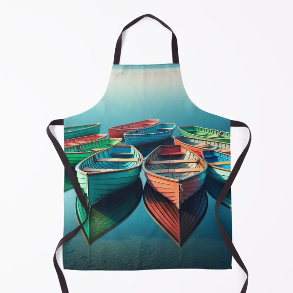 Item preview, Serene Reflections: Vibrant Rowboat Collection on Calm Waters - Art Print designed and sold by BeaconMarketing.