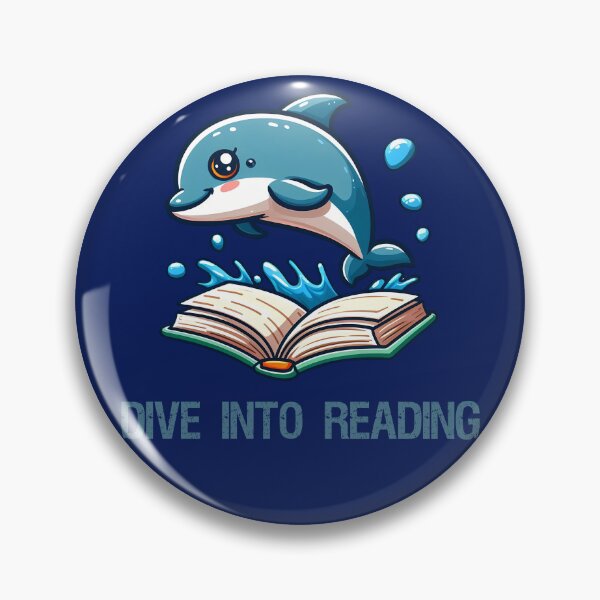Artikelvorschau, Dolphin jumping into a book entworfen und verkauft von Irbisinthebox.