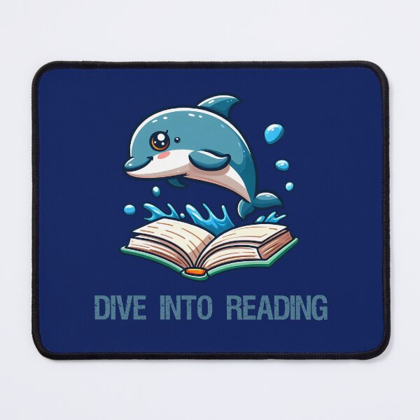 Item preview, Dolphin jumping into a book designed and sold by Irbisinthebox.