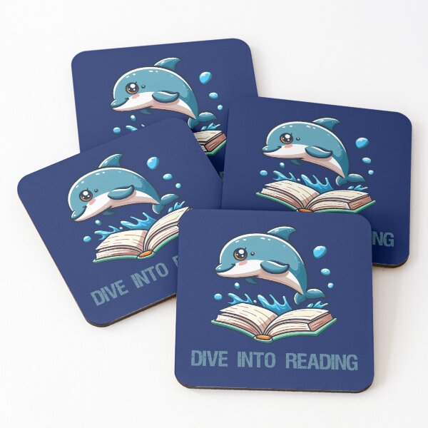 Item preview, Dolphin jumping into a book designed and sold by Irbisinthebox.