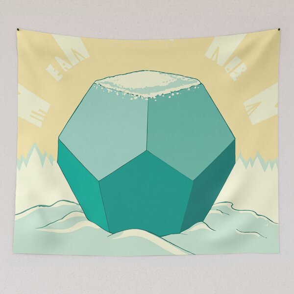 Item preview, Dodecahedron Shades of Green - One of the Platonic Solids - Digital Drawing  designed and sold by Loving Nature Gifts.