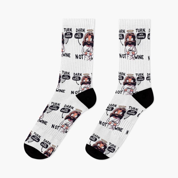 Item preview, Humorous Jesus Coffee Moment - "Coffee Not Wine" designed and sold by BlueGoldArt.