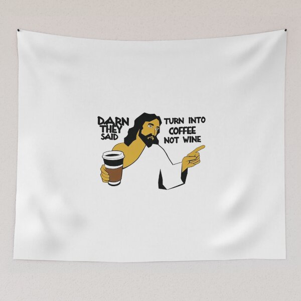 Item preview, Humorous Coffee Moment - "Coffee Not Wine" designed and sold by BlueGoldArt.
