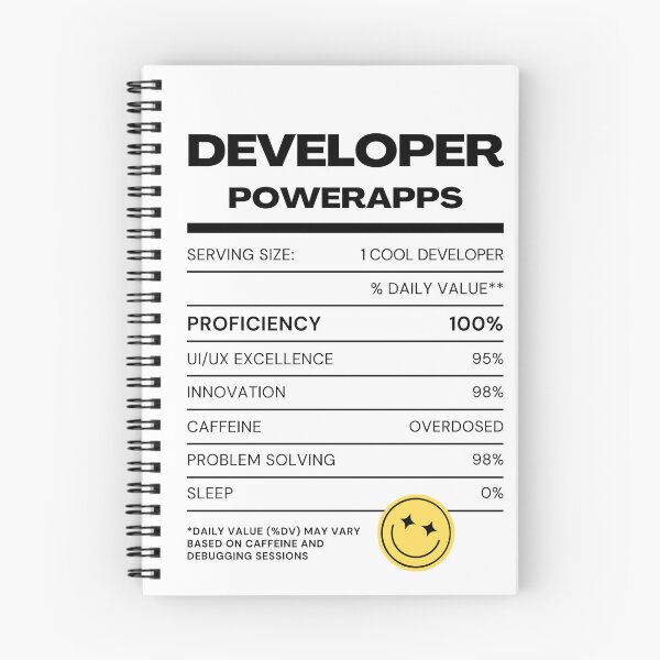 Item preview, PowerApps Developer Nutritional Facts: Unleash Your Coding Power!  designed and sold by jcabardo.