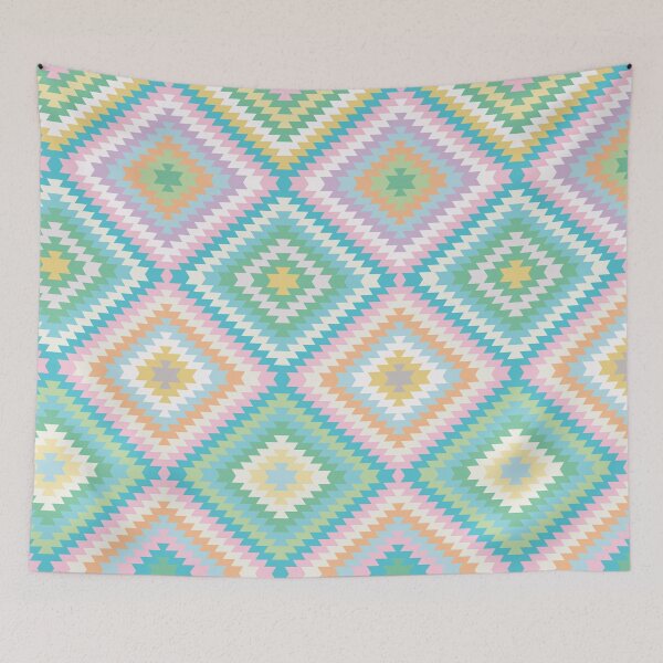 Item preview, Modern Kilim - pastel Geometric pattern by Cecca Designs designed and sold by Cecca-Designs.