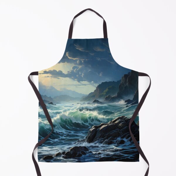 Item preview, Waves Crashing on Rocks in the Ocean Realistic Digital designed and sold by frequent-art.