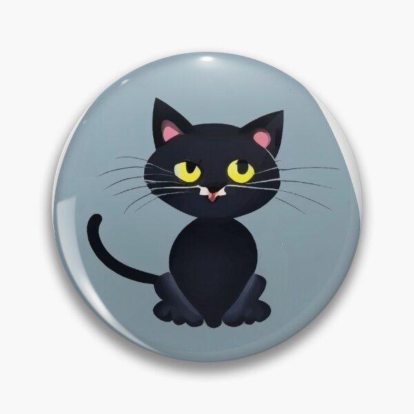 Aperçu de l'œuvre Chat noir mignon créée et vendue par FlyingArts.