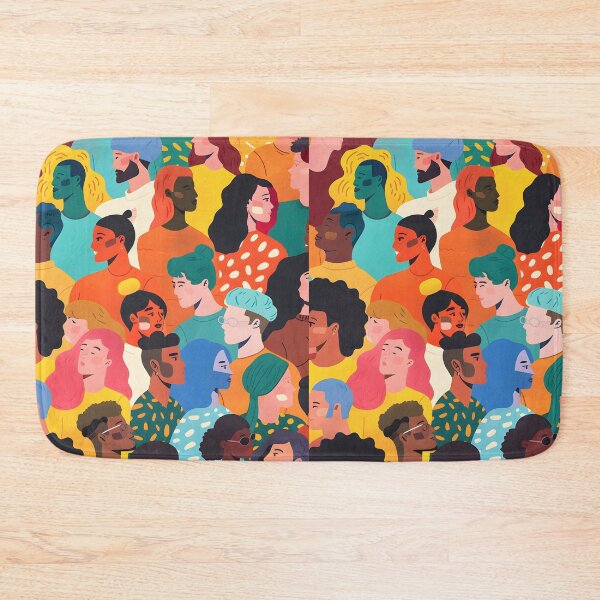 Item preview, Ddiverse faces of different ethnicity pattern  designed and sold by xiao xuans.