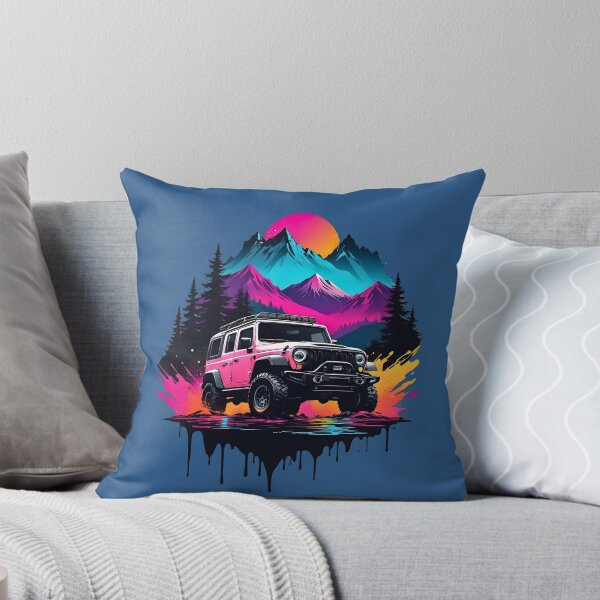 Item preview, Offroad SUV 4x4 neon retro vintage nature design designed and sold by BorgSpareParts.