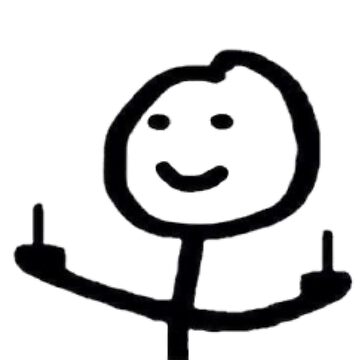 Artwork thumbnail, Stick figure middle finger by catcraftss