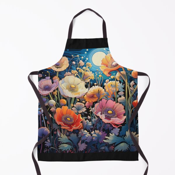 Item preview, Colorful poppies on night background designed and sold by Zhaphiraccu.