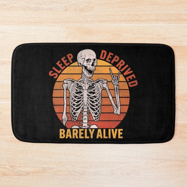 Item preview, Sleep Deprived Barely Alive Skull Funny Quote Vintage designed and sold by YerrouDesing.