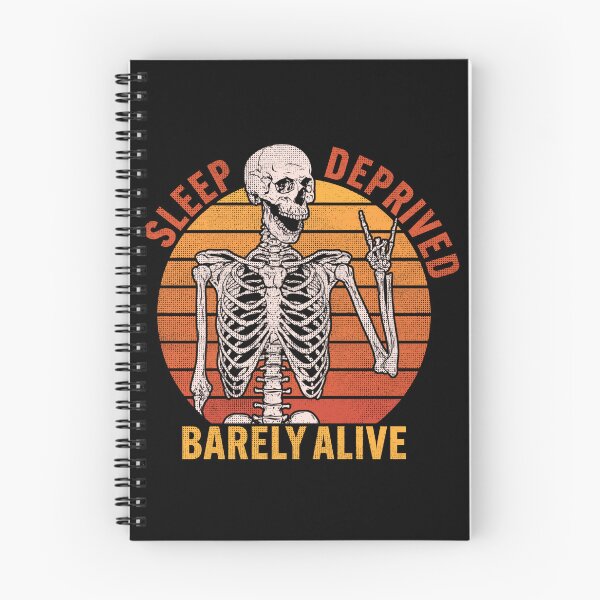 Item preview, Sleep Deprived Barely Alive Skull Funny Quote Vintage designed and sold by YerrouDesing.