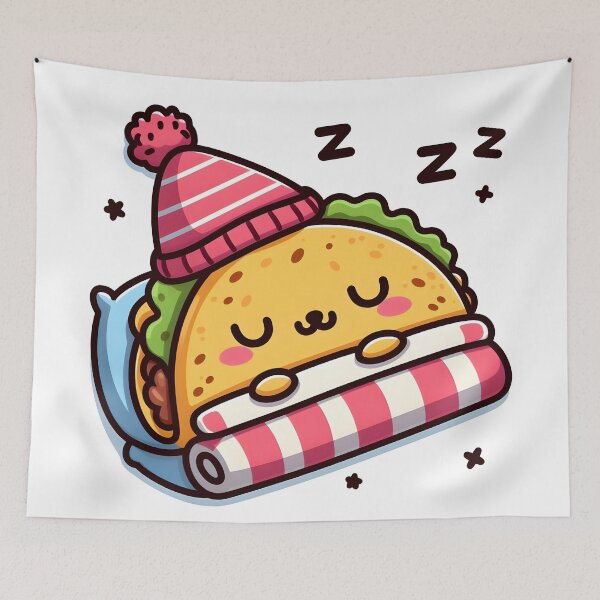 Item preview, Kawaii Taco With Blanket designed and sold by CanvasCutie.