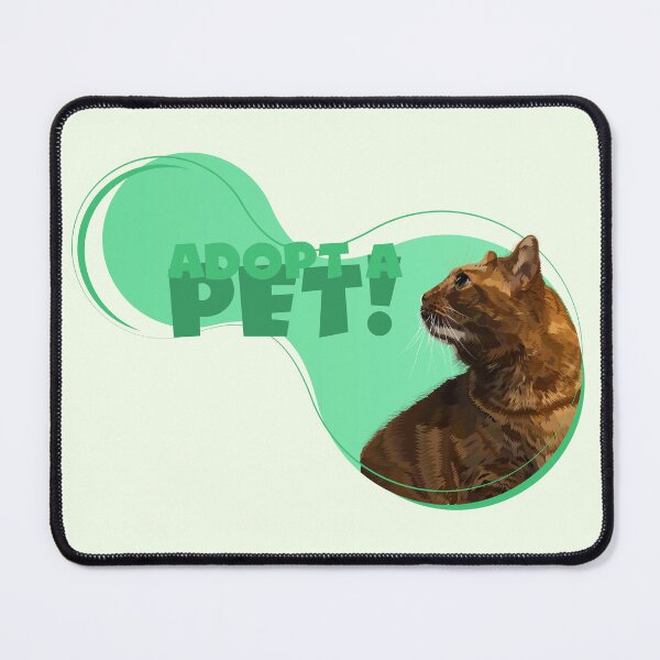 Item preview, Cute cat with message adopt a cat in English designed and sold by hateeyes.