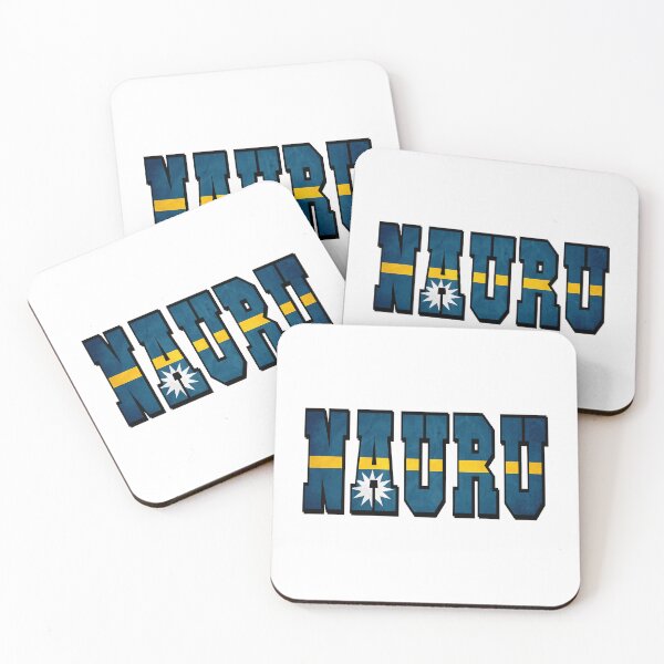 Item preview, Nauru Country Flag Typography designed and sold by TravelWish.