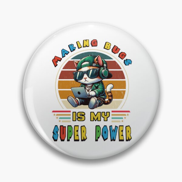 Item preview, Rock Tabby Cat with headphones: Making bugs is my super power designed and sold by perfect-radius.