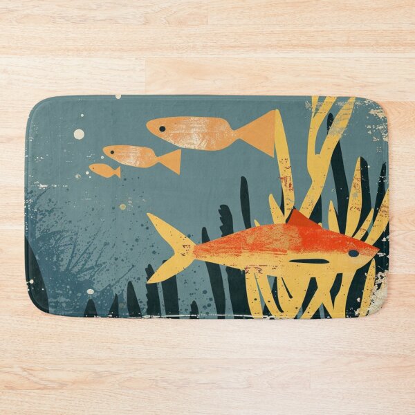 Item preview, Retro sharks with small fish  designed and sold by Wildflow Creations.