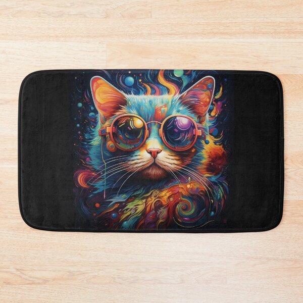 Item preview, Portrait of cat with glasses designed and sold by Zhaphiraccu.