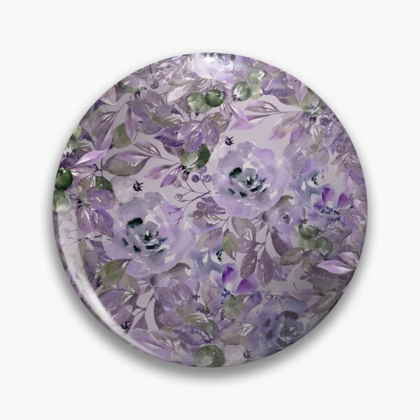 Item preview, Purple Flowers Green Plants Dark Background  designed and sold by Asmaa Abdul-Azim.