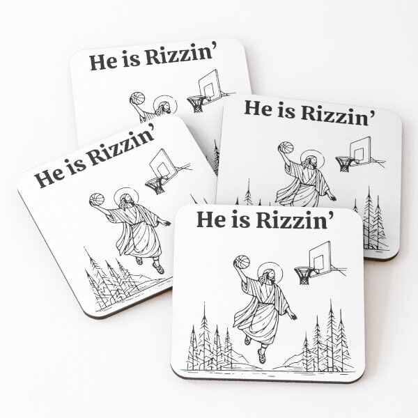 Item preview, He Is Rizzin Funny Basketball Retro Christian Religious designed and sold by GenioFin.