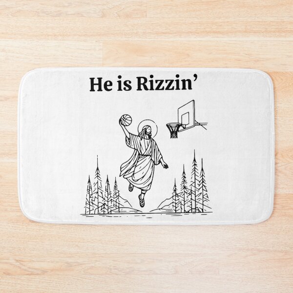 Item preview, He Is Rizzin Funny Basketball Retro Christian Religious designed and sold by GenioFin.