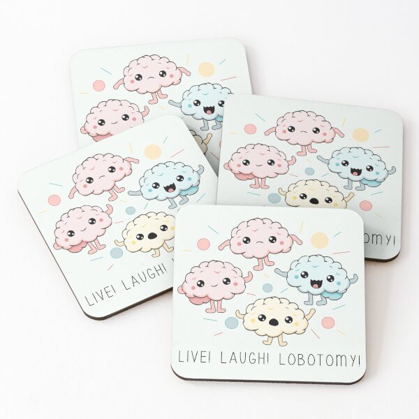 Item preview, Live Laugh Lobotomy : Cute Kawaii Brains designed and sold by BJpaints.