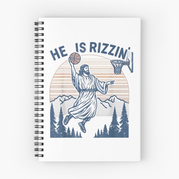 Item preview, He Is Risen Rizzin' Easter Jesus Christian Faith Basketball designed and sold by GenioFin.