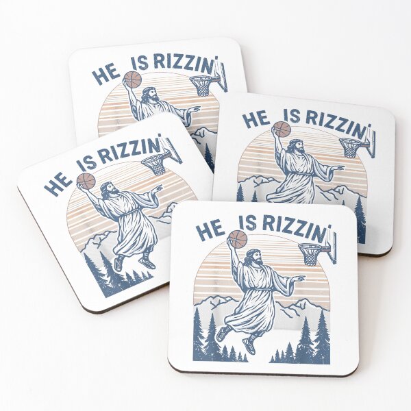 Item preview, He Is Risen Rizzin' Easter Jesus Christian Faith Basketball designed and sold by GenioFin.