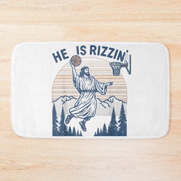 Item preview, He Is Risen Rizzin' Easter Jesus Christian Faith Basketball designed and sold by GenioFin.