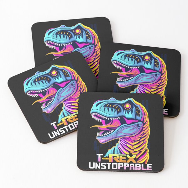 Item preview, T-Rex Unstoppable in style neon lights and cyberpunk designed and sold by Pawel Oska.