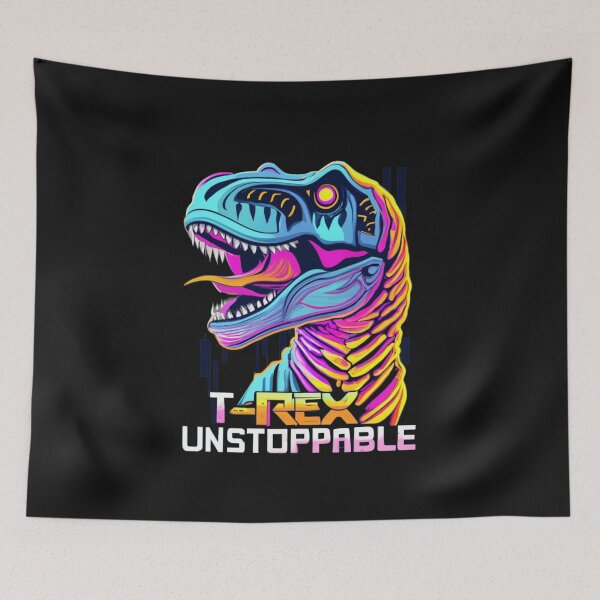 Item preview, T-Rex Unstoppable in style neon lights and cyberpunk designed and sold by Pawel Oska.